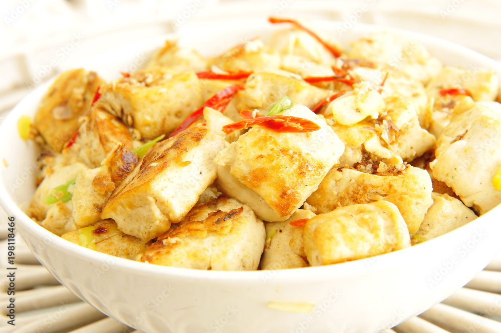 Spicy hot bean curd Spicy hot bean curd