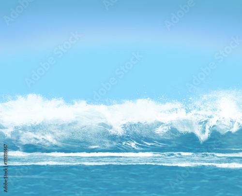 海岸 打ち寄せる波 波打ち際