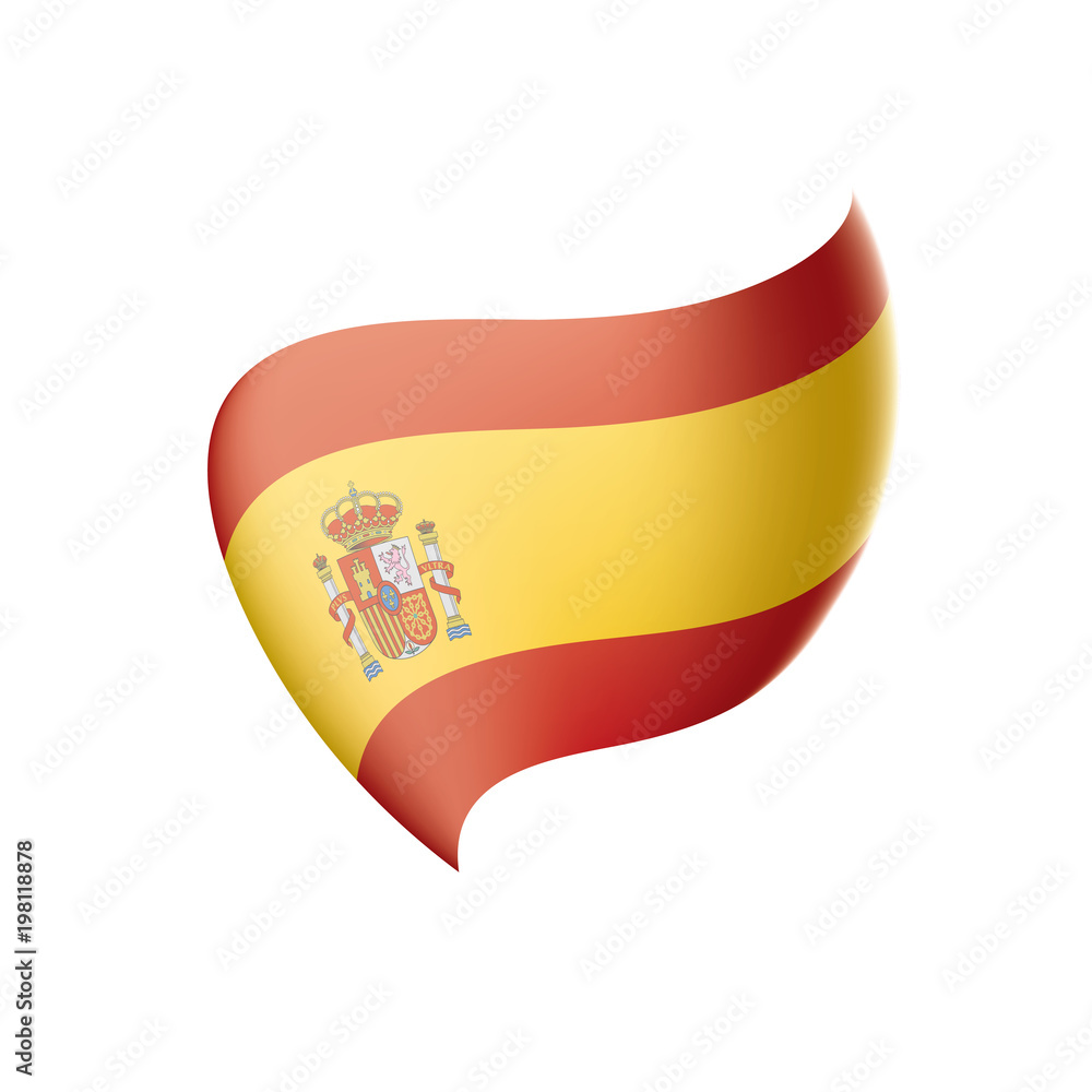 Obraz premium spain flag, vector illustration