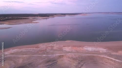 Drone en Ruinas Romanas de Augustobriga en Bohonal de Ibor, Cáceres, Extremadura (España) junto al embalse de Valdecañas. Video aereo con Dron photo