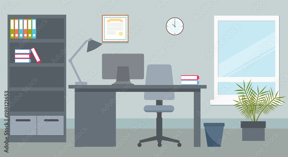 Vector design of office environment Vector design of office environment