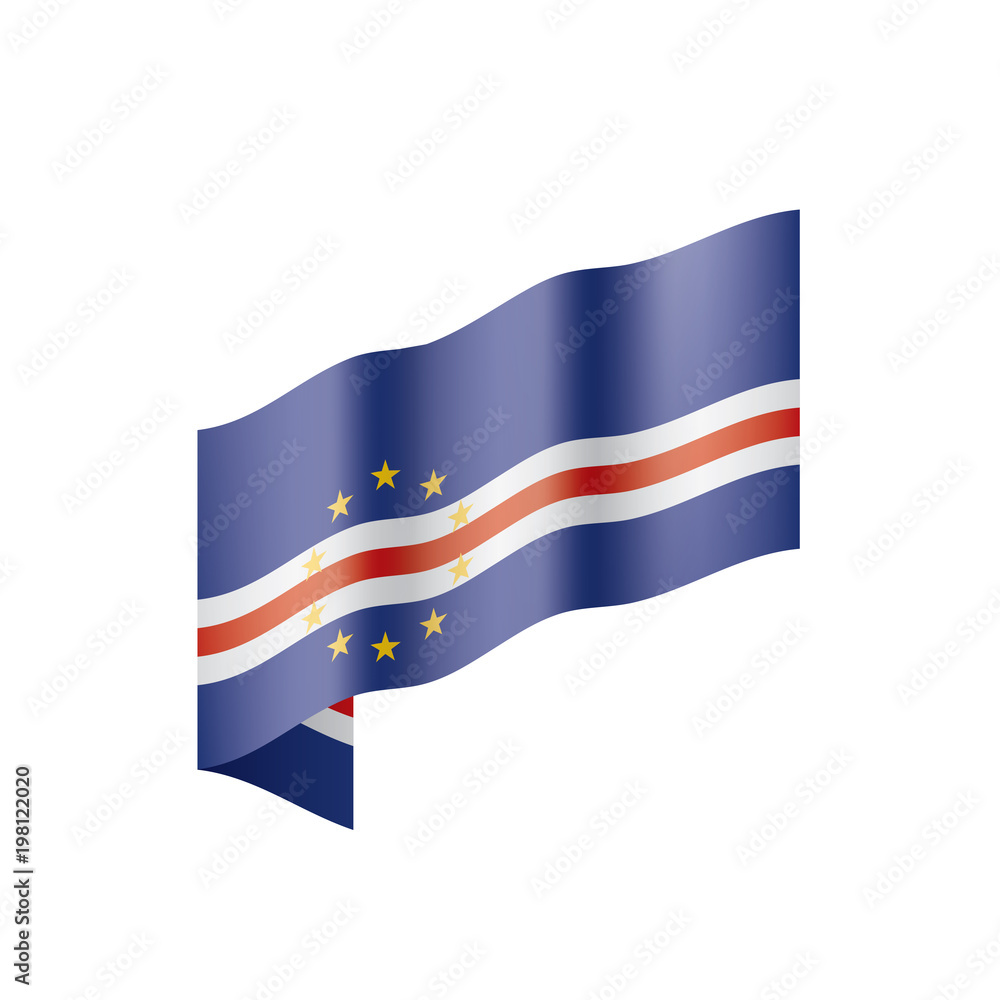 Fototapeta premium Cape Verde flag, vector illustration
