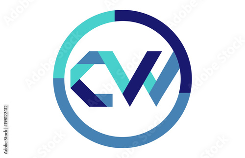 CW Global Blue Ribbon letter Logo