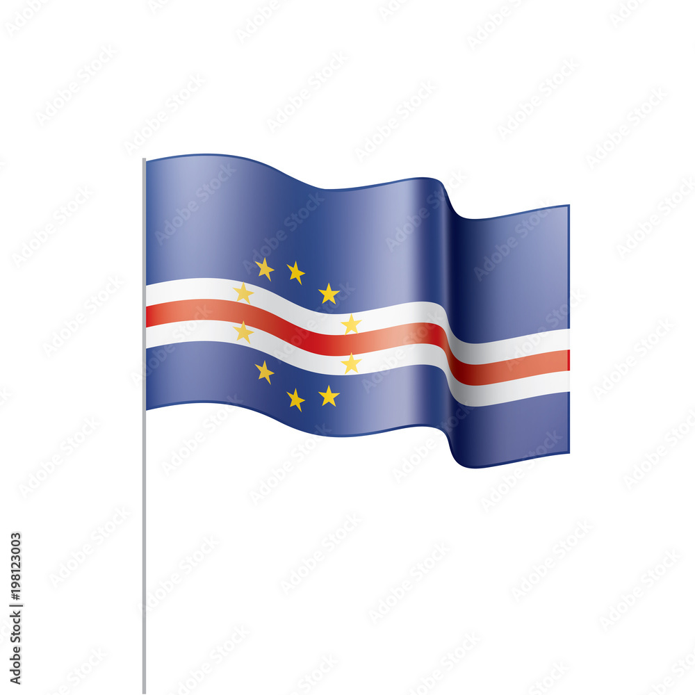 Fototapeta premium Cape Verde flag, vector illustration