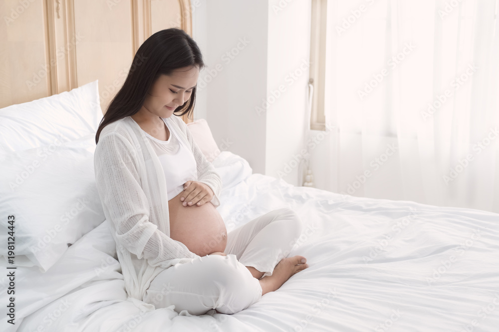 pregnant woman touch her belly pregnant woman touch her belly