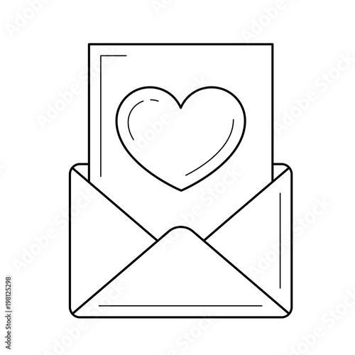 Read email vector line icon isolated on white background
