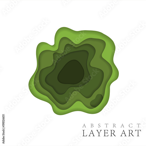 Abstract Layer Art with paper cut shapes. Vector design layout for business presentations, flyers, posters and invitations