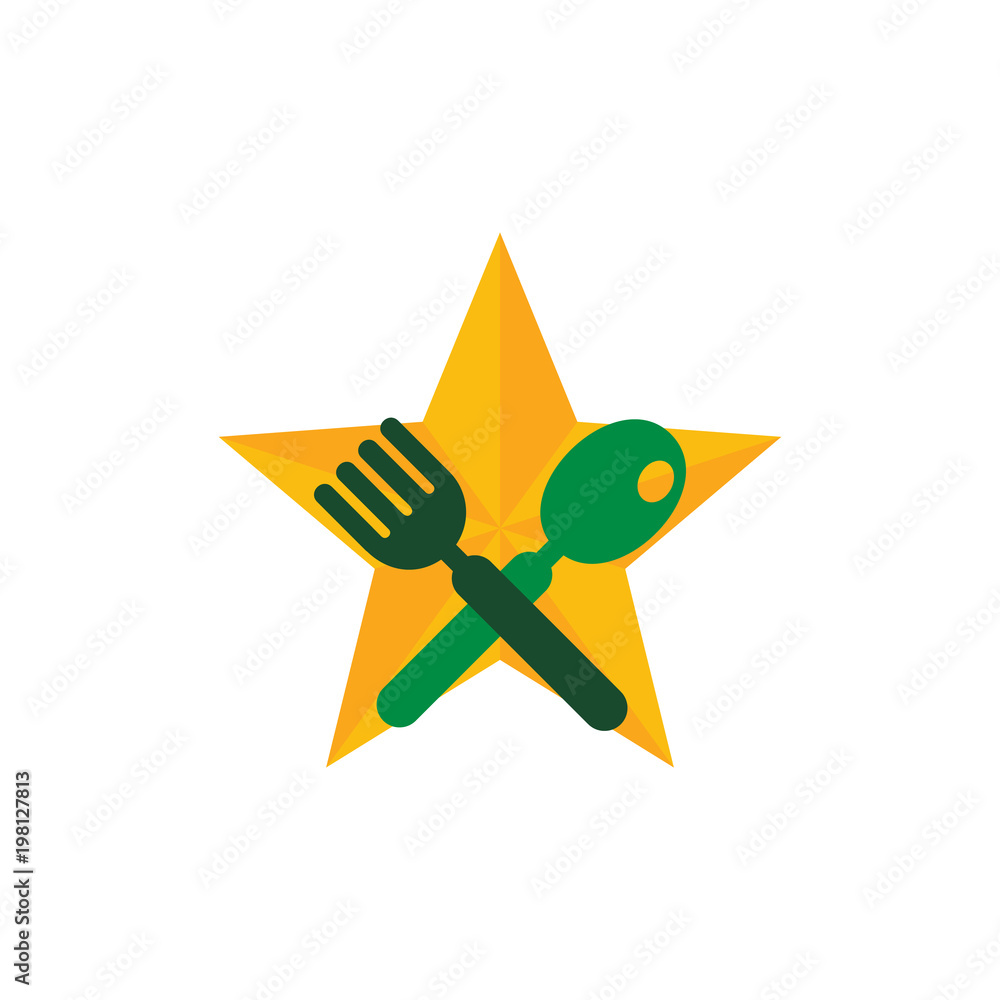 Food Star Logo Icon Design