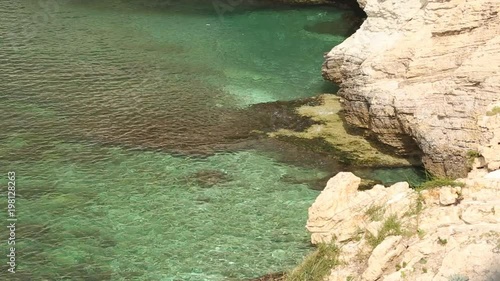 Pigeons Rock, Raouche, Beirut. Static WS of the Pigeons Rock aka Sabah Nassars Rock formation. photo