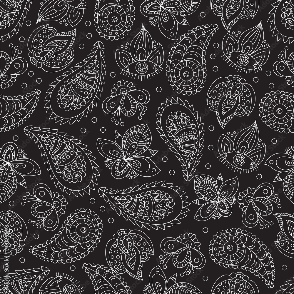 Indian ornaments. seamless pattern Indian ornaments. seamless pattern