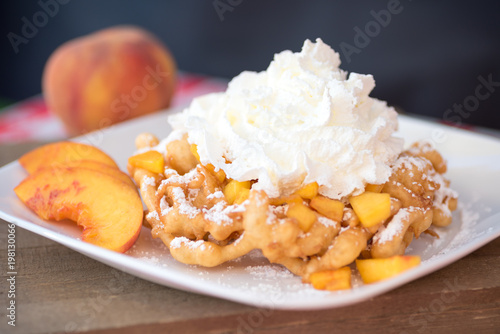 Peach Funnel Cake 