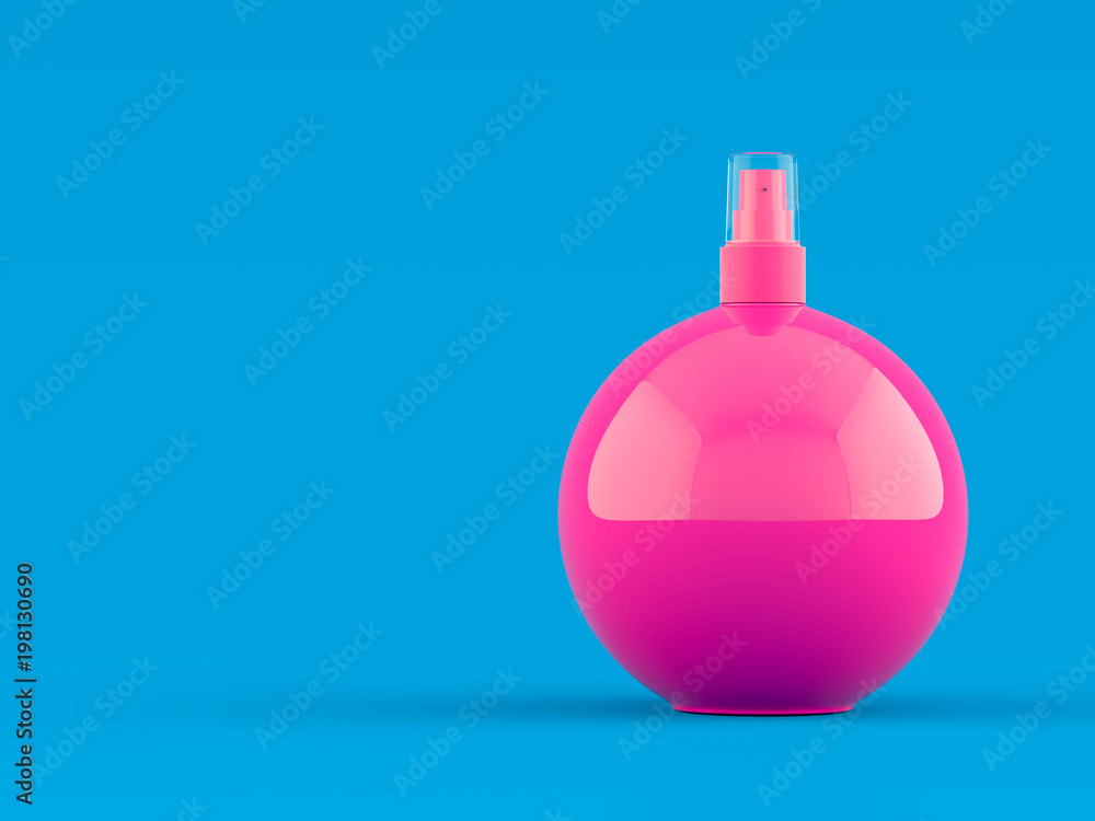 Pink lotion bottle with copy space for your text Pink lotion bottle with copy space for your text