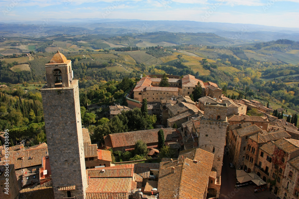 The ancient towers of San Gimignano, Italy