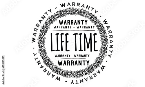 lifetime warranty icon vintage rubber stamp guarantee