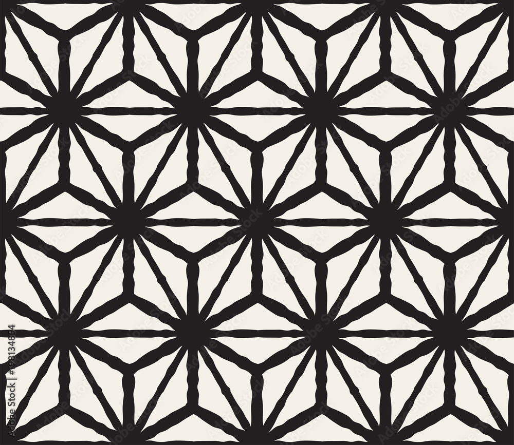 Hand drawn black and white ink striped seamless pattern. Vector grunge lattice texture. Monochrome brush strokes lines background Hand drawn black and white ink striped seamless pattern. Vector grunge lattice texture. Monochrome brush strokes lines background