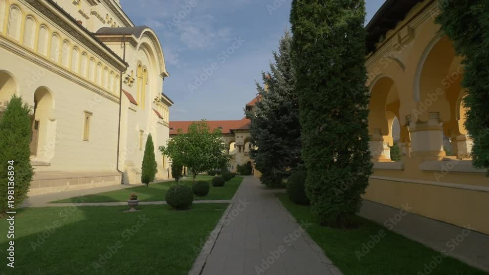 Alley along the Orthodox Church in Alba Iulia Alley along the Orthodox Church in Alba Iulia