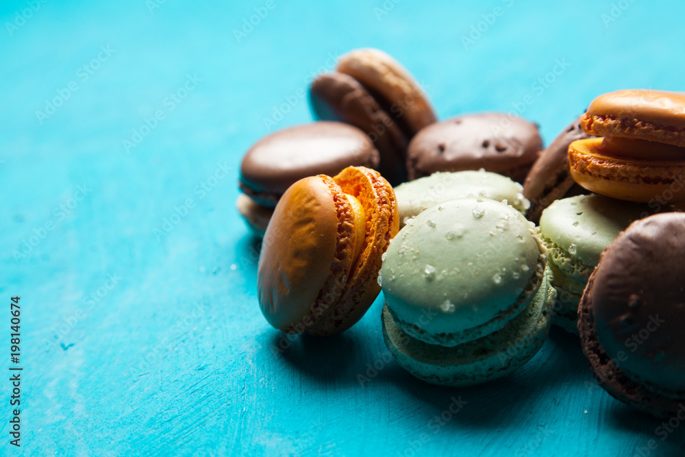 Assortment of macaron cookies