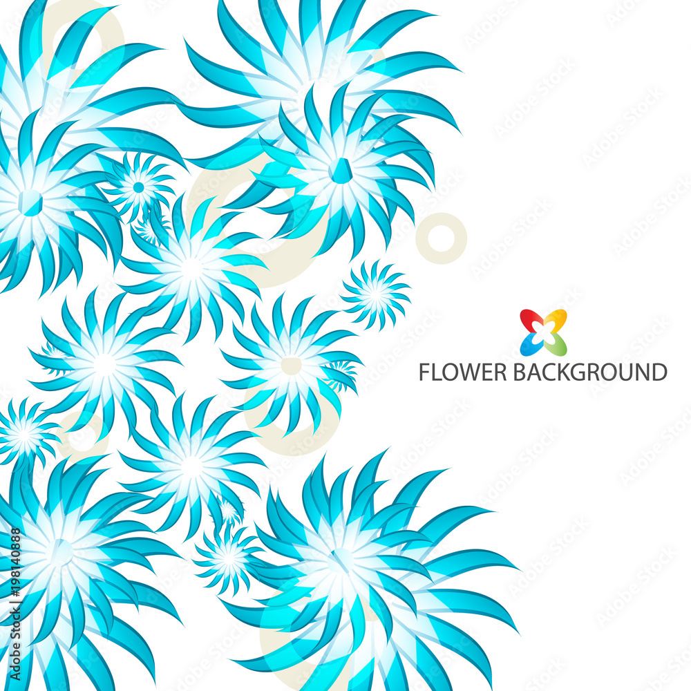 Abstract flowers background Abstract flowers background
