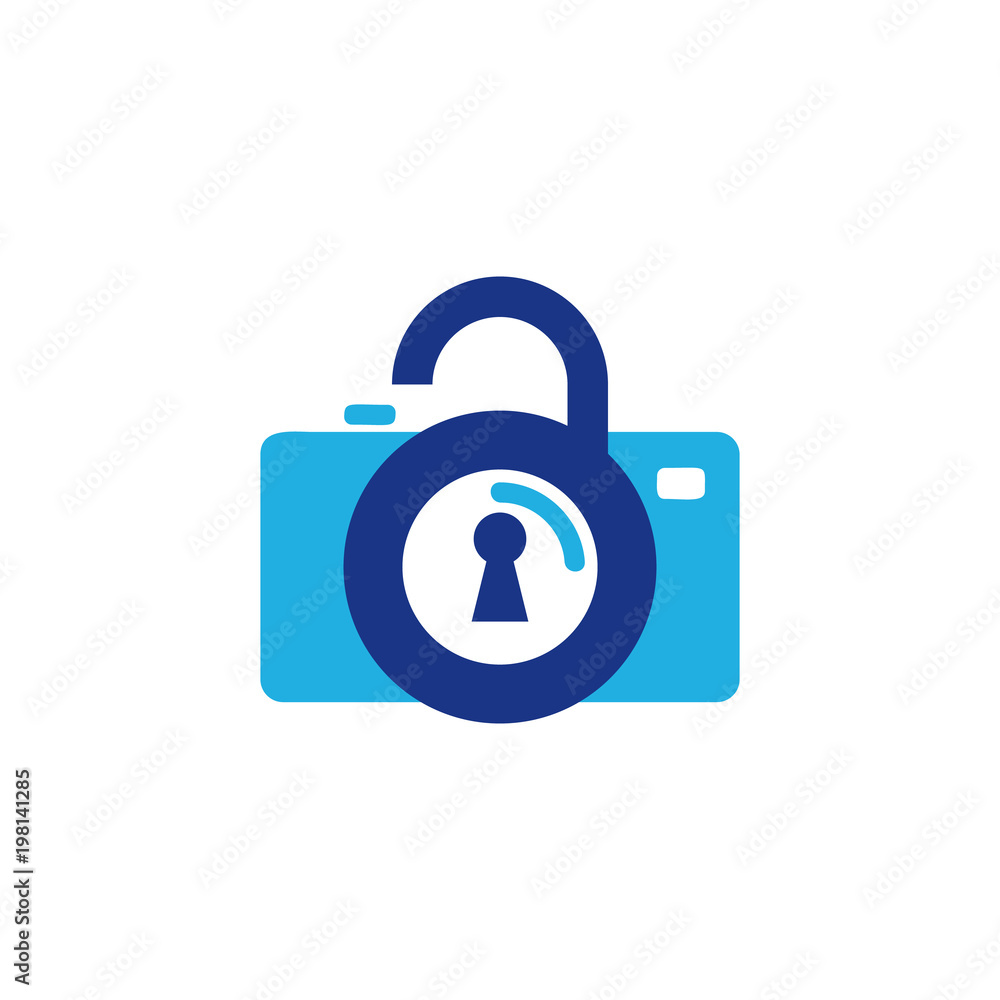 Lock Camera Logo Icon Design Lock Camera Logo Icon Design