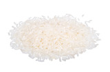 Heap of white rice isolated on white background