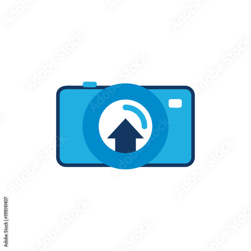 Upload Camera Logo Icon Design