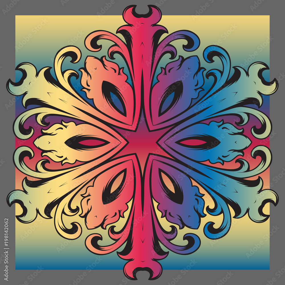Decorative florid tile Decorative florid tile