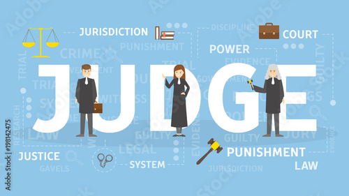 Judge concept illustration.