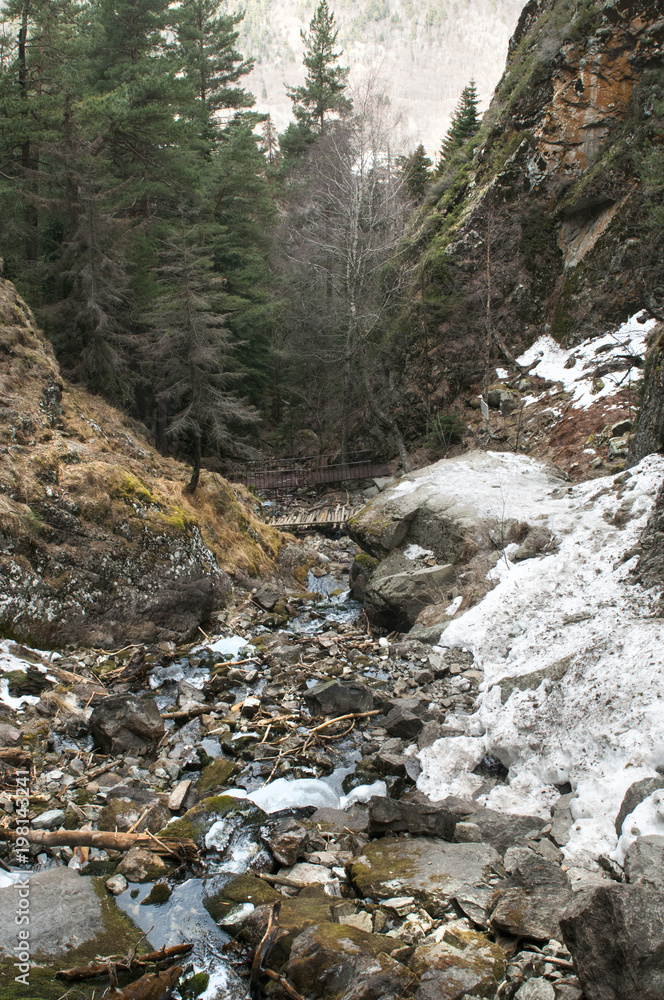 violent streams of a mountain river violent streams of a mountain river