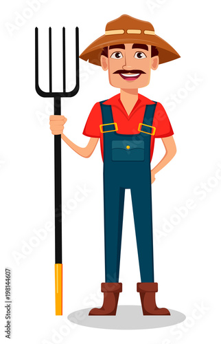 Farmer cartoon character