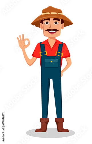 Farmer cartoon character © vectorkif