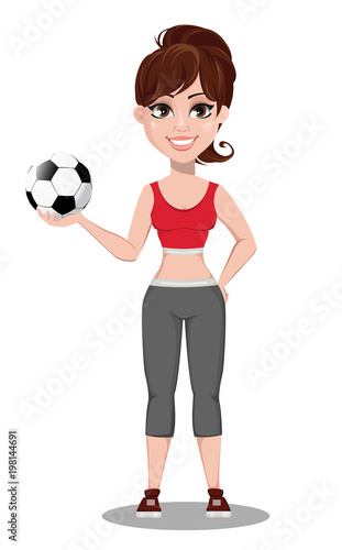 Beautiful woman in sport outfit.