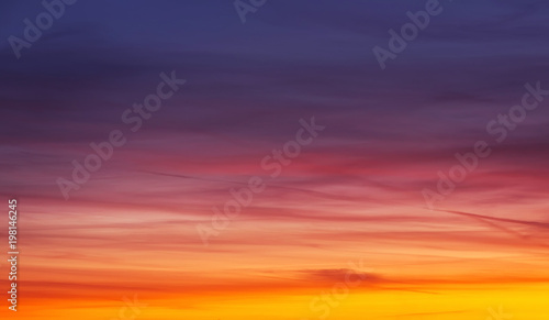 Beautiful colorful sky during sunset or sunrise. © es0lex