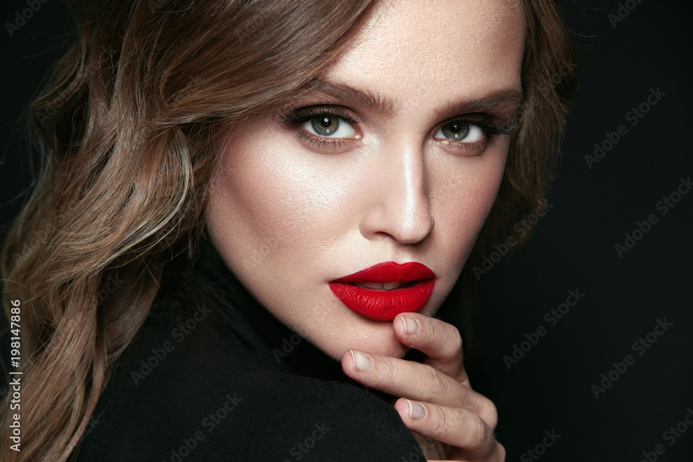 Beauty Woman Makeup. Portrait Of Beautiful Female Face. Beauty Woman Makeup. Portrait Of Beautiful Female Face.