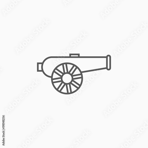 cannon icon, artillery vector