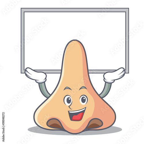 Up board nose character cartoon style