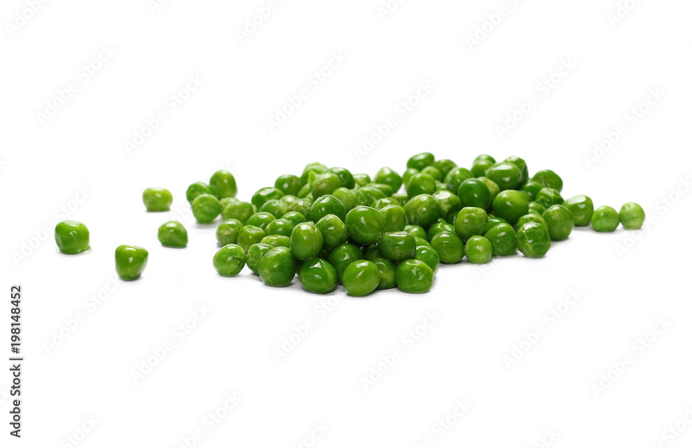 Fresh raw green peas, vegetable isolated on white background Fresh raw green peas, vegetable isolated on white background