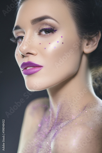Schilderij op canvas Close up beauty portrait of a fantasy art theme: Star Wars cosplay