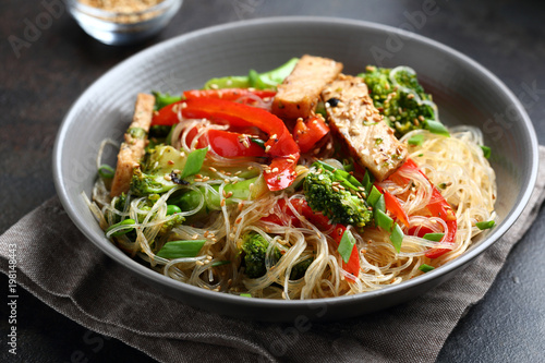 Glass noodles with  stir fry meat
