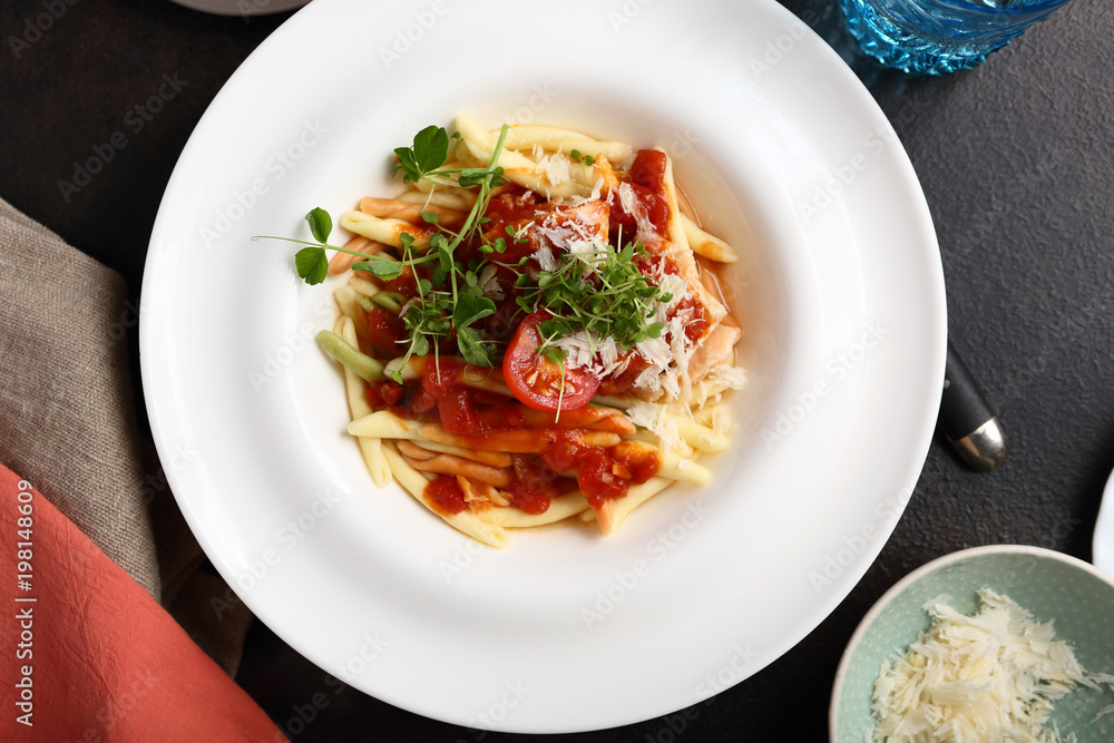 Tomato pasta with cheese Tomato pasta with cheese