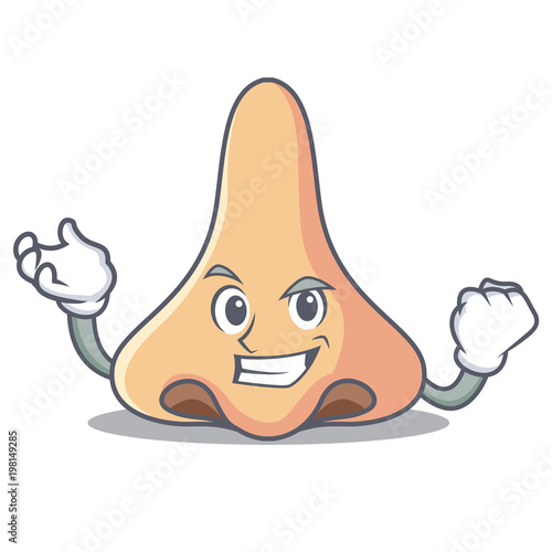 Successful nose character cartoon style