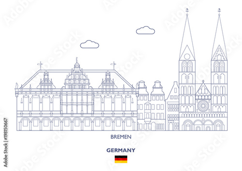 Bremen City Skyline, Germany