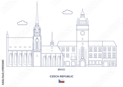 Brno City Skyline, Czech Republic