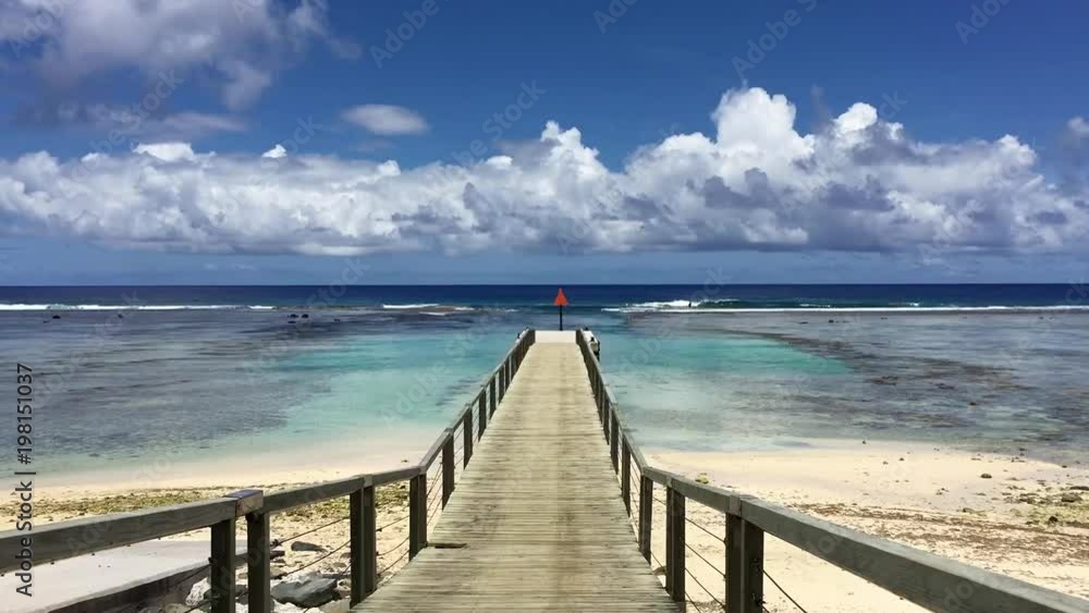 Time lapse of Arorangi pier and passage in Rarotonga, Cook Islands Time lapse of Arorangi pier and passage in Rarotonga, Cook Islands