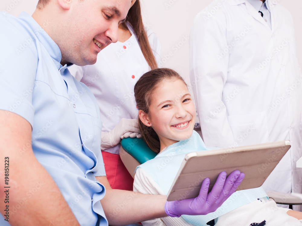 Teenager at the dental clinic Teenager at the dental clinic