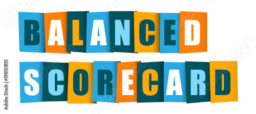 BALANCED SCORECARD Colourful Letters Icon