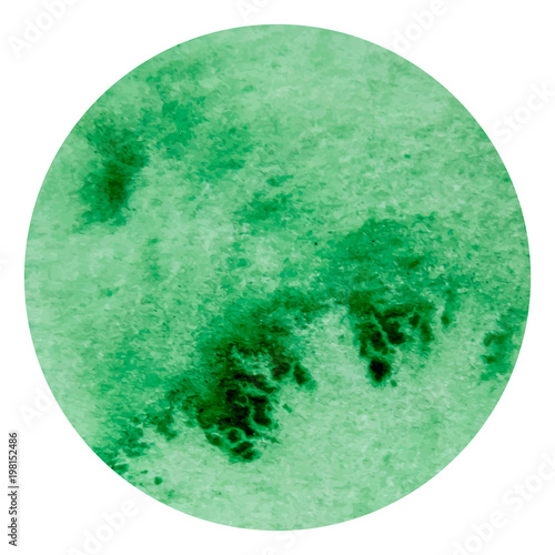 isolated watercolor green spot