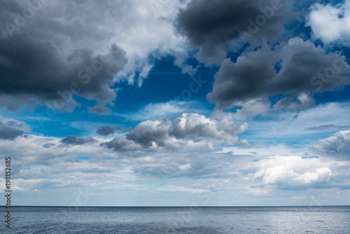 Clouds and Baltic sea.