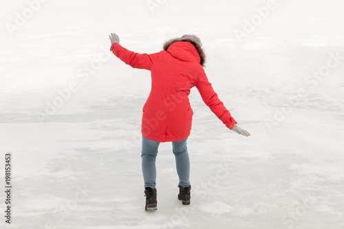 Woman slipped on ice
