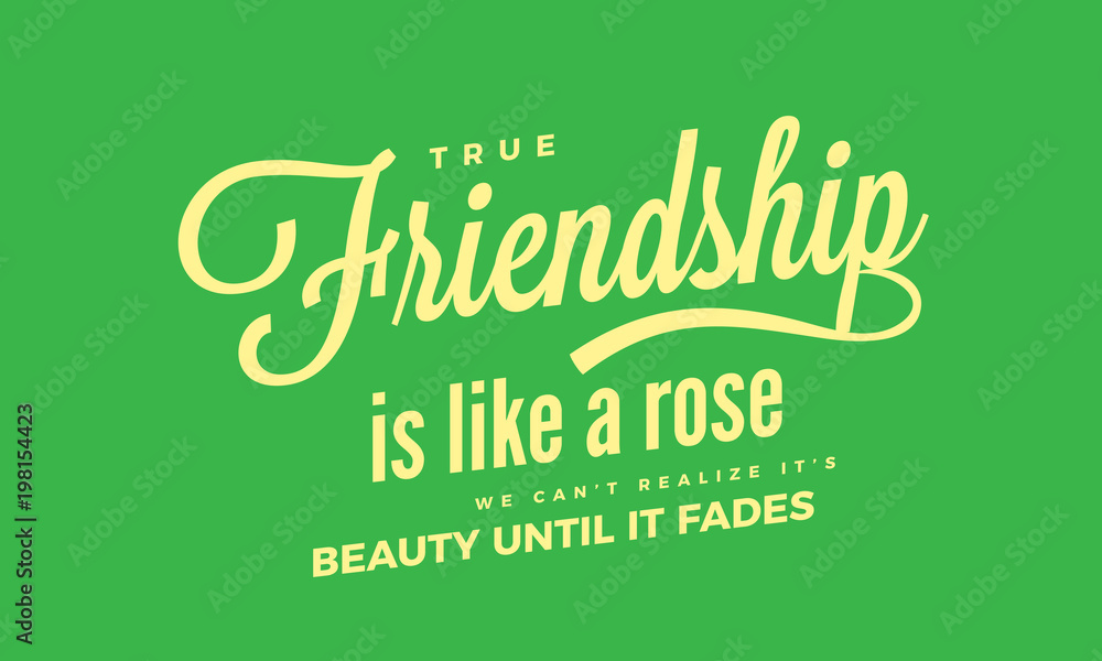 True friendship is like a rose. We can't realize it's beauty until it fades. True friendship is like a rose. We can't realize it's beauty until it fades.