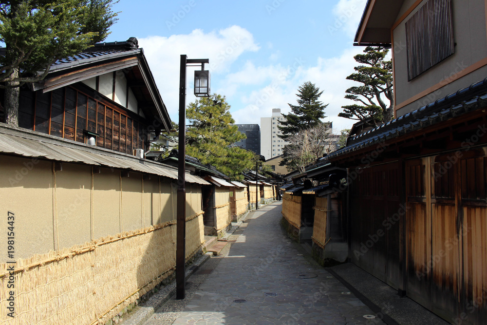 The Nagamachi area, known as samurai district of Kanazawa